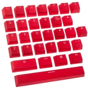 Ducky Rubber Keycap Set, 31 klávesov, Double-Shot Backlight – červené