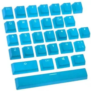 Ducky Rubber Keycap Set, 31 klávesov, Double-Shot Backlight – modrá