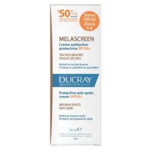 DUCRAY Melascreen krém SPF 50+ proti pigmentovým škvrnám 50ml, Pri nákupe 2 produktov zľava 20%
