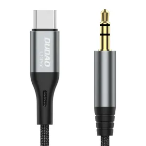 Dudao L11ProT audio kábel USB-C / 3.5mm mini jack, sivý (L11PROT)