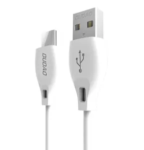 Dudao L4T kábel USB / USB-C 2.1A 2m, biely (L4T 2m white)