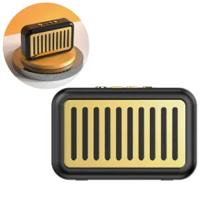 Retro prenosný bezdrôtový Bluetooth 5.0 reproduktor Dudao Y13s - Čierna/Zlatá KP15015
