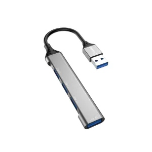 Dudao HUB A16B, 4v1, USB-A - 4x USB-A (3x USB2.0/USB3.0), 6,3 cm, čierny