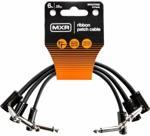 Dunlop MXR 3PDCPR06 Ribbon Patch Cable 3 Pack Čierna 15 cm Zalomený - Zalomený #6506077