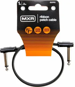 Dunlop MXR DCPR1 Ribbon Patch Cable Čierna 30 cm Zalomený - Zalomený #6516806
