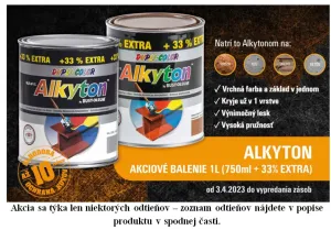ALKYTON - Antikorózna farba na hrdzu 2v1 RAL 7016 - antracitová šedá 0,75 L