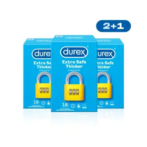 Durex Kondómy Extra Safe 2+1, 54 ks
