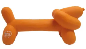 Hračka DUVO+ latexový balón jazvečík, pískajúci, oranžový 18x5,5x8cm