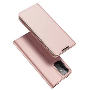 Dux Ducis Skin Leather case, knižkové púzdro, Samsung Galaxy A72 4G / A72 5G, ružové