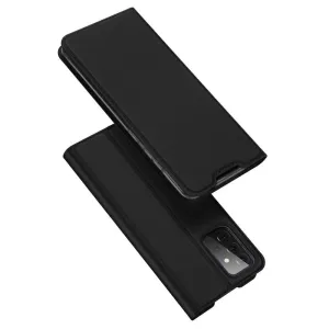 Dux Ducis Skin Leather case, knižkové púzdro, Samsung Galaxy A72 4G / A72 5G, čierne