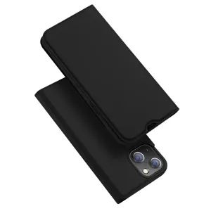 DUX DUCIS Skin Pro knižkové kožené puzdro na iPhone 13 mini, čierne