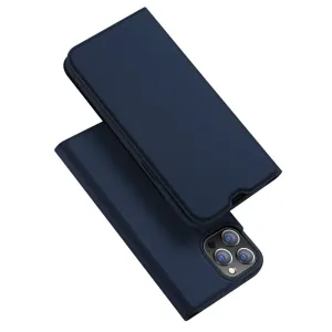 DUX DUCIS Skin Pro knižkové kožené puzdro na iPhone 13 Pro, modré