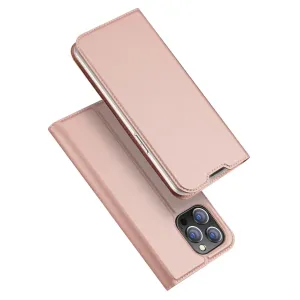 Dux Ducis Skin Pro knižkové kožené puzdro na iPhone 14 Pro, ružové