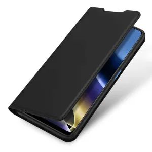 Dux Ducis Skin Pro knižkové kožené puzdro na Motorola Moto G51 5G, čierne