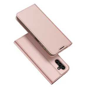 DUX DUCIS Skin Pro knižkové kožené puzdro na Samsung Galaxy A13 5G, ružové