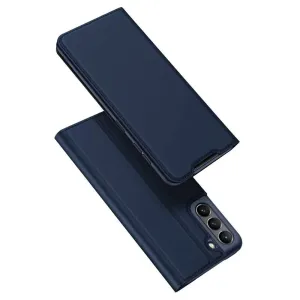 Dux Ducis Skin Pro knižkové kožené puzdro na Samsung Galaxy S21 FE, modré