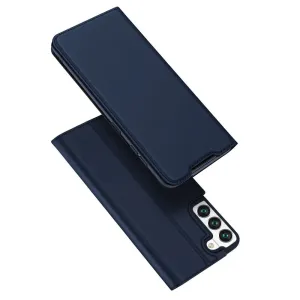 DUX DUCIS Skin Pro knižkové kožené puzdro na Samsung Galaxy S22, modré