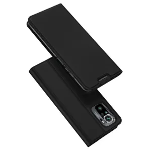 Dux Ducis Skin Leather case, knižkové púzdro, Xiaomi Redmi Note 10 / Note 10S, čierne