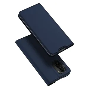 DUX DUCIS Skin Pro knižkové kožené puzdro na Xiaomi Redmi Redmi K40 / Poco F3, modré