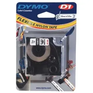 Dymo D1 16957, S0718040, 12mm x 3,5 m, čierna tlač/biely podklad, originálná páska