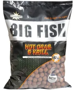 Dynamite baits boilies big fish hot crab krill - 1,8 kg 15 mm