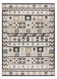 Kusový koberec Cooper Sisal Aztec 22218 ecru/black – na von aj na doma Rozmery kobercov: 140x190