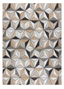 Kusový koberec Cooper Sisal Mosaic 22222 ecru/black – na von aj na doma Rozmery kobercov: 160x220