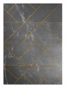 Kusový koberec Emerald geometric 1012 grey and gold Rozmery kobercov: 240x330