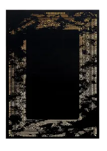 Kusový koberec Gloss 408C 86 glamour black/gold Rozmery kobercov: 200x290