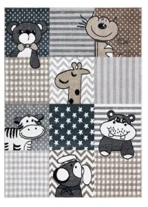 Detský kusový koberec Fun Pets grey Rozmery kobercov: 120x170