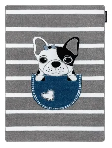 Detský kusový koberec Petit Bulldog grey Rozmery kobercov: 120x170