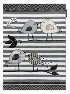 Detský kusový koberec Petit C549 Birds grey Rozmery kobercov: 140x190