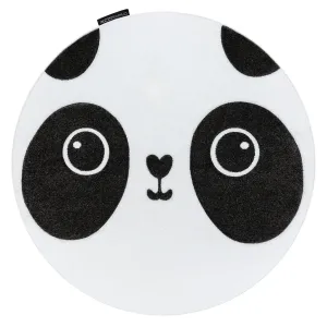 Detský kusový koberec Petit Panda white kruh Rozmery kobercov: 140x140 (priemer) kruh