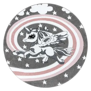 Detský kusový koberec Petit Pony grey kruh Rozmery kobercov: 160x160 (priemer) kruh