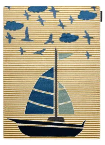 Detský kusový koberec Petit Sail boat gold Rozmery kobercov: 120x170