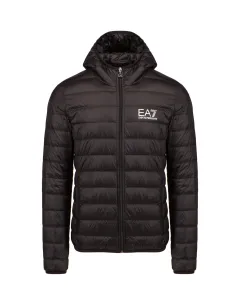 Páperová bunda EA7 Emporio Armani pánska, čierna farba, prechodná #2632916