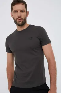Bavlnené tričko EA7 Emporio Armani šedá farba, s potlačou #8687853