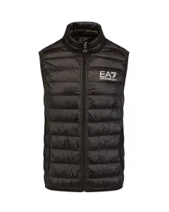 Páperová vesta EA7 Emporio Armani pánsky, čierna farba,