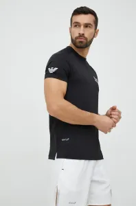 Tričko EA7 Emporio Armani pánske, čierna farba, jednofarebné #6688298