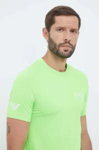 Tričko EA7 Emporio Armani pánsky, zelená farba, s potlačou #8950006