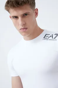 Tričko EA7 Emporio Armani Training pánske, biela farba, s potlačou #6642982