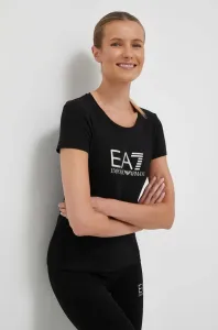 Tričko EA7 Emporio Armani dámsky, čierna farba #7876796