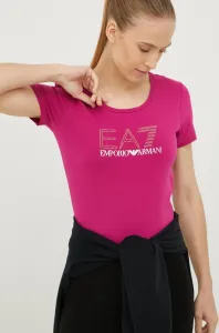 Tričko EA7 Emporio Armani dámsky, ružová farba,