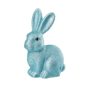 EASTER Veľkonočný trblietavý zajačik 22 cm - modrá #5022640