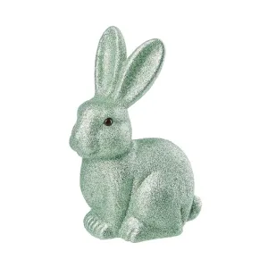 EASTER Veľkonočný trblietavý zajačik 22 cm - modrá #5022641