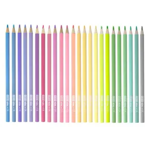 EASY - Trojhranné pastelky, 24 ks / sada, pastelové farby
