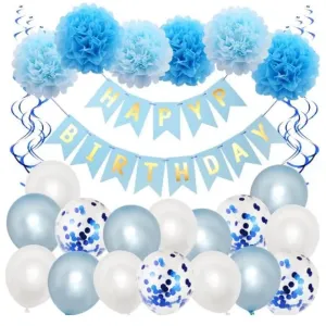 Narodeninová sada balónov v modrej farbe #5434528