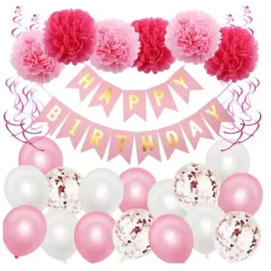 Ružová sada balónov na oslavy