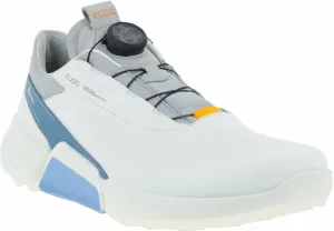 Ecco Biom H4 BOA Mens Golf Shoes White/Retro Blue 41 Pánske golfové topánky