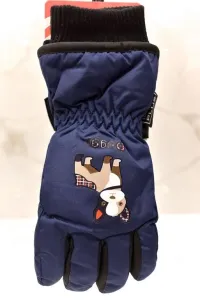 Detské modré lyžiarske rukavice ECHT DOGGY 4-9YEAR #1783694